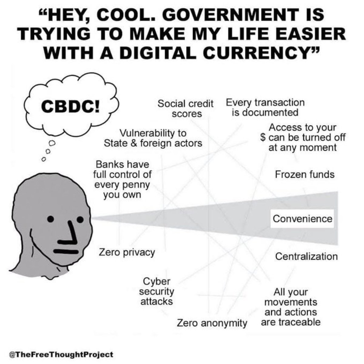 LPNational's tweet image. The hidden costs of centralized stablecoins: Total government oversight on your every penny.
True liberty demands decentralized alternatives to the dollar.