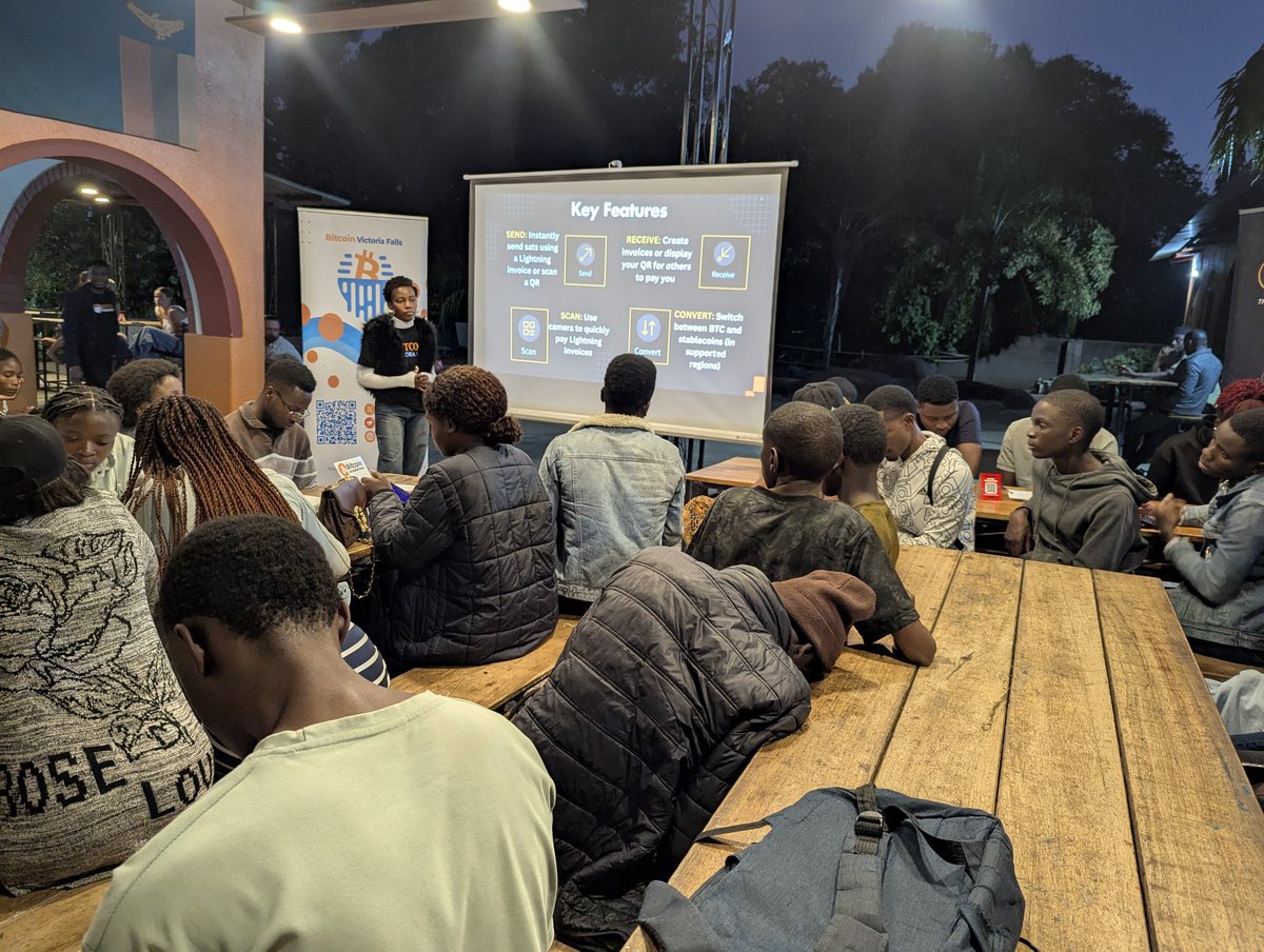 btc_campus_zm's tweet photo. Traveled over 400 kilometers from Lusaka to Livingstone just to be part of the @BitcoinVicFalls Meetup and Graduation.
Totally worth it. Beautiful people, powerful conversations, and a vision that stretches beyond. https://t.co/TUjNcfF8zS