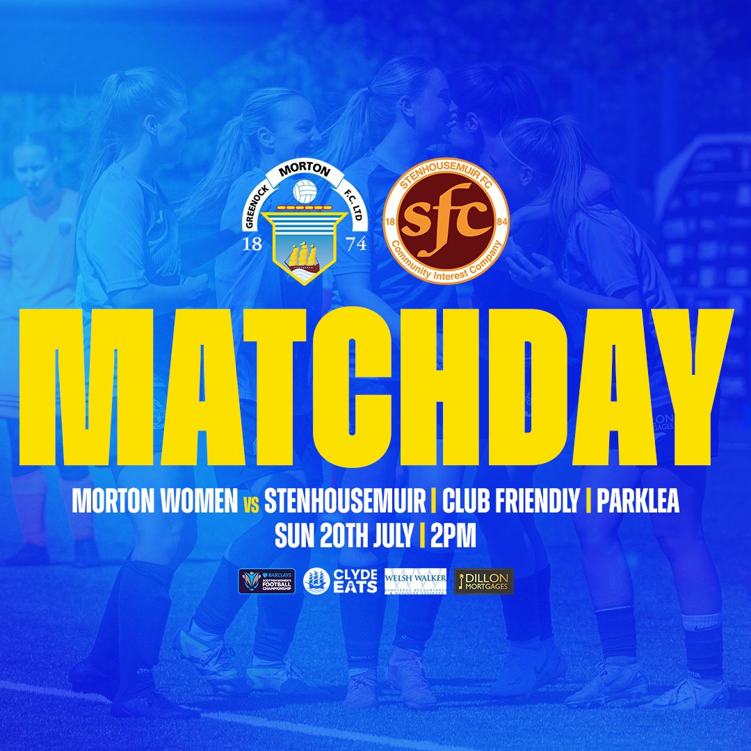🔵⚪ MATCHDAY
🆚 Stenhousemuir
🏆 Club Friendly
🏟️ Parklea
⏰ 2PM