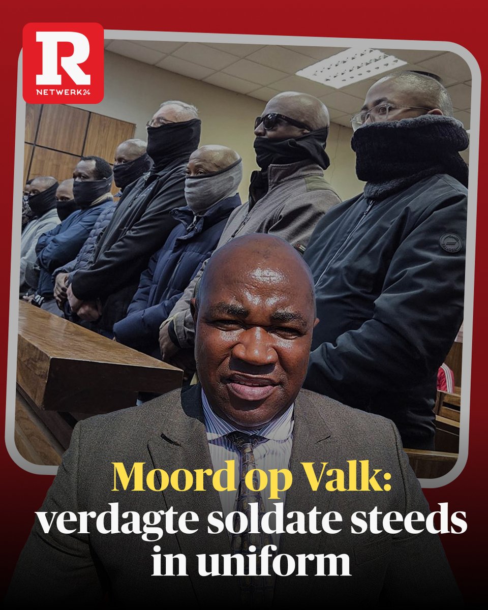 RapportSA's tweet image. Die 12 soldate wat teregstaan op aanklagte van moord, ontvoering, bedrog en regsverydeling ná die sluipmoord op ’n ondersoekbeampte van die Valke is terug by die werk.
Lees meer deur die skakel in ons bio.
