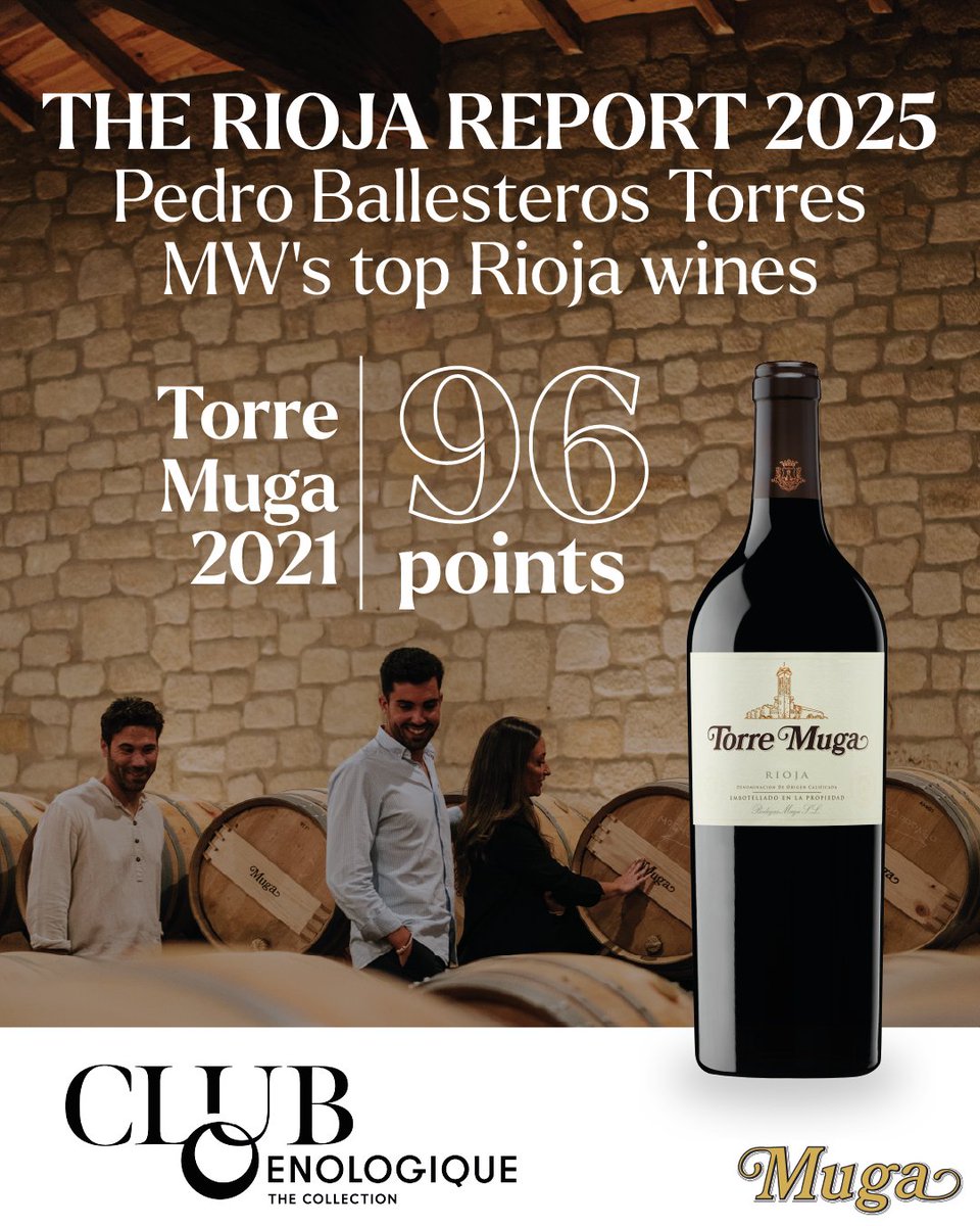 bodegasmuga's tweet image. 🏆 Torre Muga 2021 – 96 puntos Rioja Report para #ClubOenologique🏆
Un Rioja potente, estructurado y con alma. La excelencia de nuestra región en cada brindis.

📖 👉 cluboenologique.com/report/rioja-w…

#TorreMuga #ClubOenologique #BodegasMuga