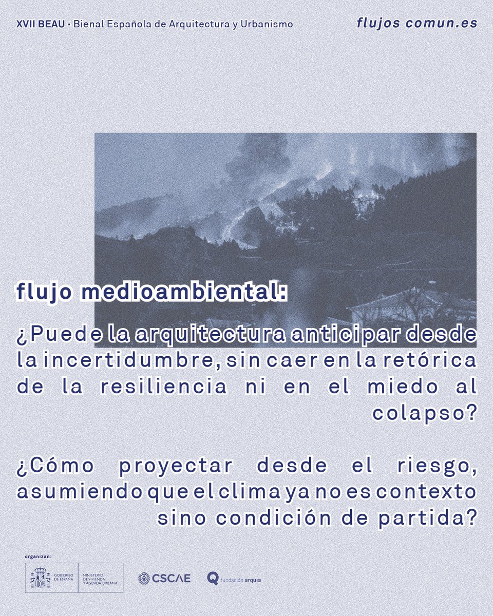 🏘️ El flujo medioambiental de la #XVIIBEAU parte de una certeza: el cambio climático es una condición presente que transforma paisajes y desborda la planificación urbana. 

Descubre más 👉 bit.ly/convocatoria-x…