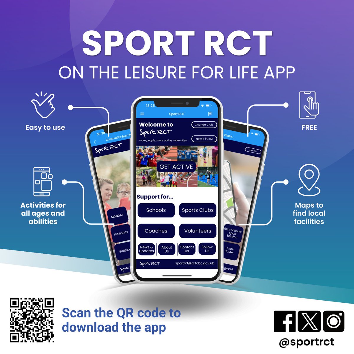 Have you visited the Sport RCT Club on the Leisure for Life app yet?? 

⚽️Local sport sessions
🌲Explore the Outdoors
🤰🏻 Made for Mams
🥾Walking/Cycling routes
👪Family Games
.. and lots more!

FREE on App store and Google Play!