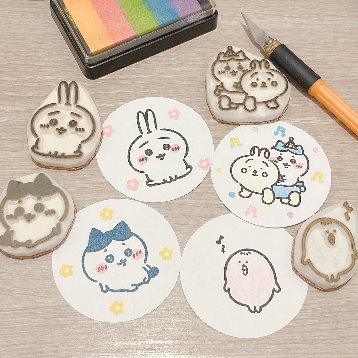 paru_chii's tweet image. ぴーぽぽ、入れ替わり🔄、ギョニソ♡

ギョニソ♪の歌が頭の中でリピートされてる🥰可愛かったな〜☺️

#消しゴムはんこ #ぱるめいど