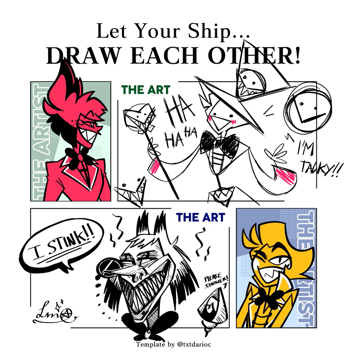 mahkomaya's tweet image. they're in love with each other trust.
cartoonist lucifer my beloved
i cant find the account with the original template :(
#radioapple #appleradio #hazbinhotel #hazbinhotelfanart #hazbinhotellucifer #HazbinHotelAlastor