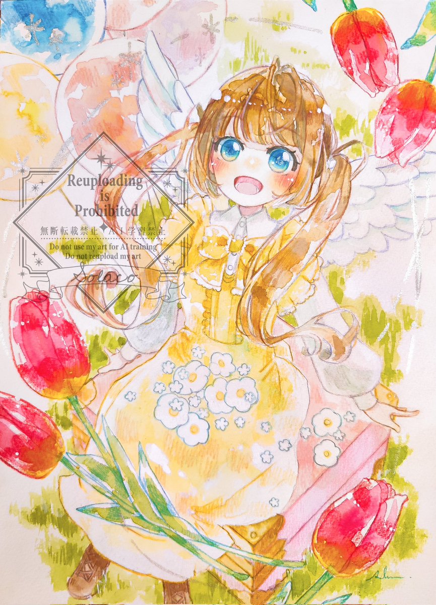 solaco_'s tweet image. #三連休はフォロワーさんが増えるらしい
安定の乗り遅れぎみ！
水彩メインで最近ペン画もちょろっと描いてます🙌