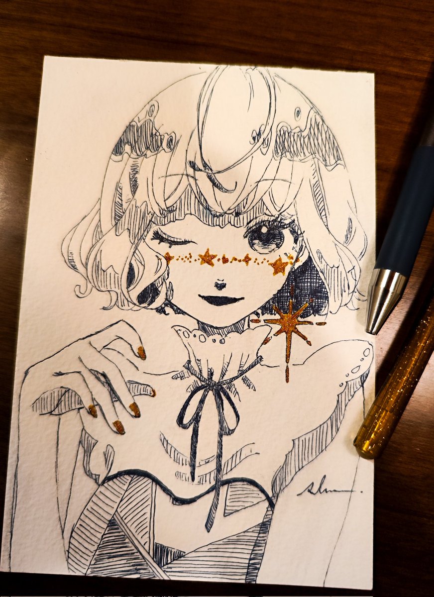 solaco_'s tweet image. #三連休はフォロワーさんが増えるらしい
安定の乗り遅れぎみ！
水彩メインで最近ペン画もちょろっと描いてます🙌