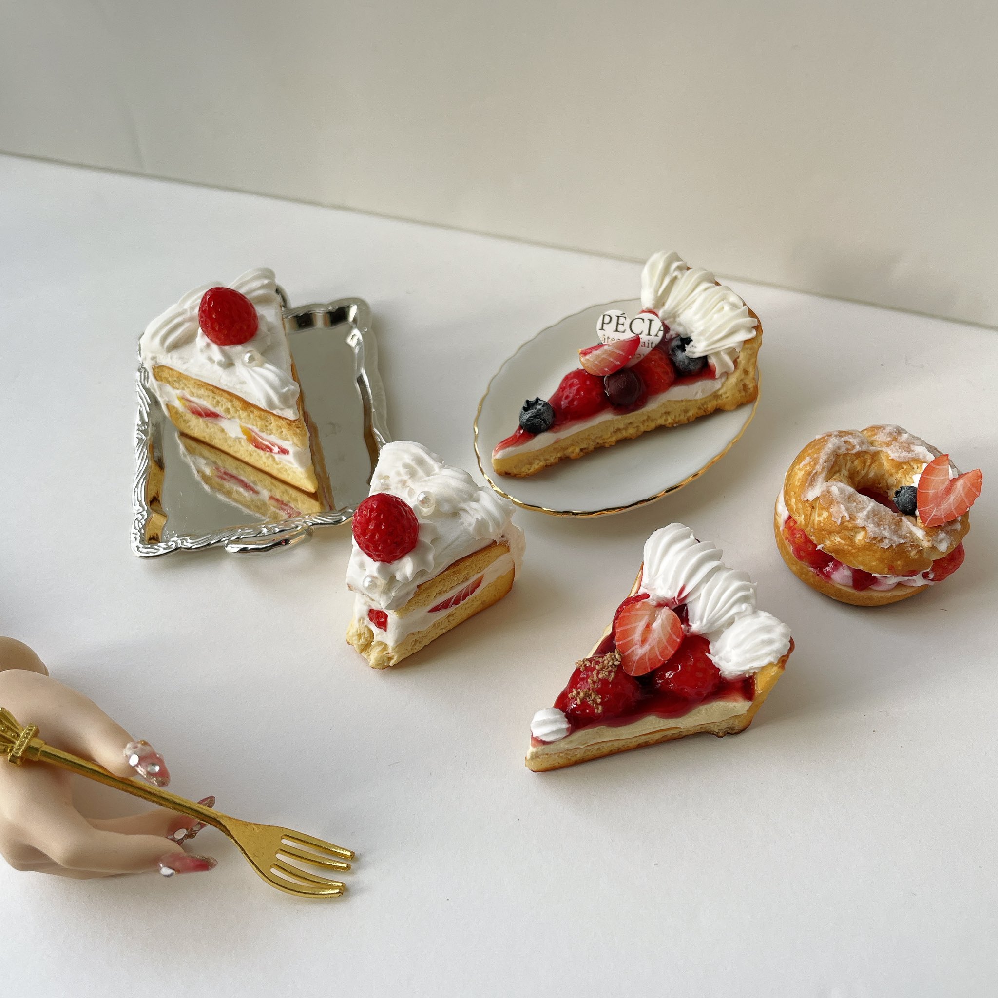 NOFFICIALNOFFICE★韓国★SWEET LACE PRINTED CAKE TOP 追跡あり CULTURE] 手のひらサイズがたまらなくキュート♡ 韓国のマイクロ
