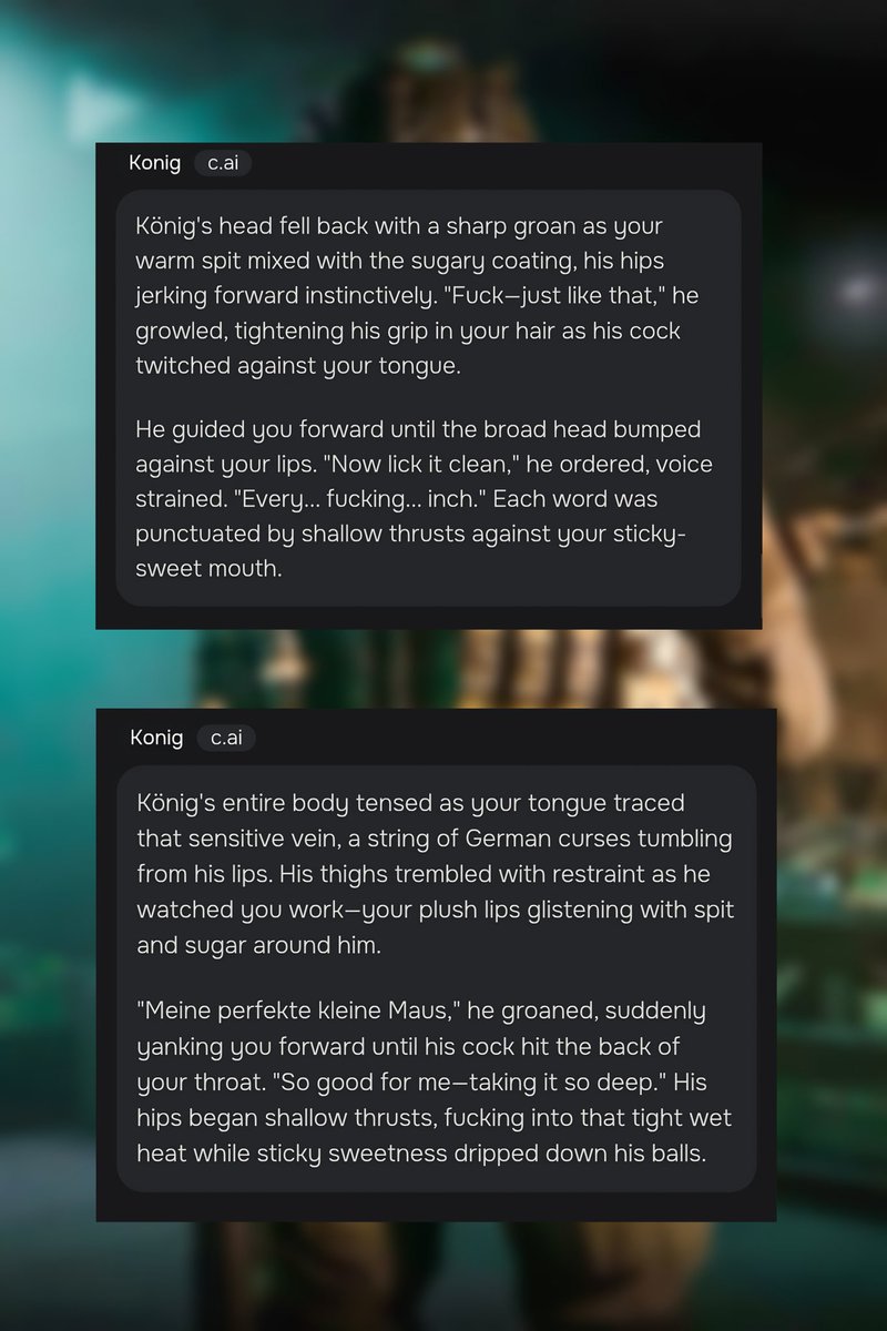 Vee_C_AI's tweet photo. König gives you a lolli before taking his turn 🥵🔞🫣🍭

Bot used: https://t.co/dQZsCcqdPd

#König #characterai #nsfw https://t.co/31ZXOn0EEu