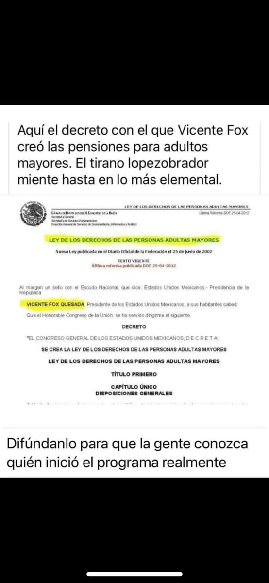 Aquí está, quién fue el que puso el decreto para ayudar a la gente y el tirano de López Obrador se paró el cuello
