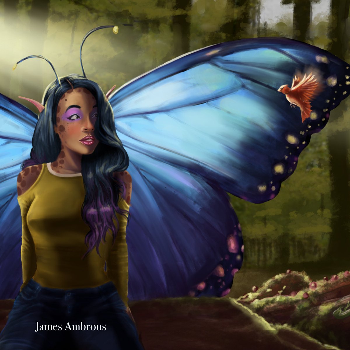 jamesambrous's tweet photo. A little fairy butterfly art I made in #Procreate. https://t.co/GST7TKYWKl