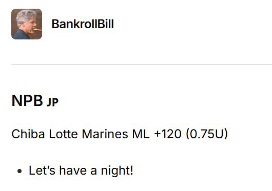 allcappersfreee's tweet photo. #KBO🔥✅
#Kimsvip
ADD ONS
Lotte Giants +1.5 (0.5U)
Japan NPB
Hiroshima Carp mI (1U)
#Bankrollbill
ADD ONS
KIA Tigers ML -135 (1.5U)
Kiwoom Heroes/Samsung Lions over 9 -108
(1.25U)
Lotte Giants/LG Twins under 8.5 -110 (1U)
Doosan Bears ML +110 (1U)
#a11bets
#dirtybubblebets
#PorterPicks
KT WIZ (-112) over Hanwha Eagles
(3-UNITS)
KIWOOM HEROES/SAMSUNG LIONS OVER 9 (+100)
(3-UNITS)
KIA TIGERS (-130) over NC Dinos
(2-UNITS)
HAVE ATACHED SOME NPB AS WELL ✅