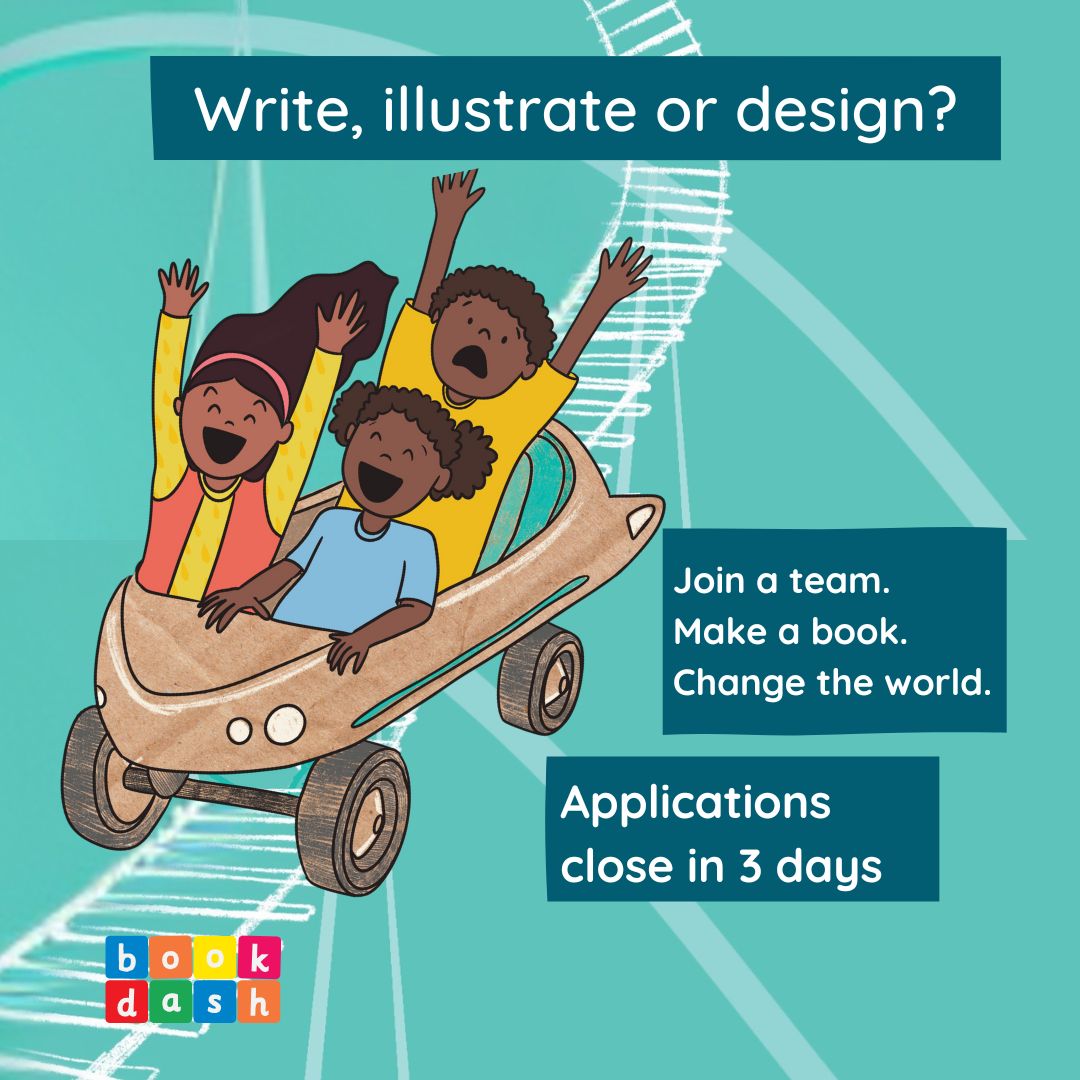 bookdash's tweet image. Only three days left to get your applications in.

Apply now: forms.gle/TsUwD8ABSHmq5S…

Find out more about Book Dash events at bookdash.org.

#bookdash #earlybookownership #everychild100books
