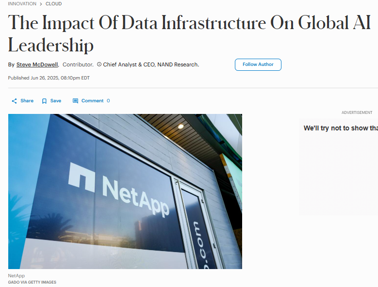 8yhl8's tweet photo. Everyone’s talking about models, LLMs, and GPU power lately…
But there’s one boring-sounding topic quietly deciding who actually wins the AI race: Data Infrastructure.

NetApp just dropped their 2025 “AI Space Race” report.
800+ execs surveyed from US, UK, China, and India.

The big theme?
AI leadership isn’t just about ambition… it’s about operational readiness + infrastructure.

Some interesting findings:

88% of companies say they’re “ready for AI”... but many still lack scalable, secure data foundations.

The US and China both think they’ll lead AI globally (surprise 😂), but China shows a big gap between CEO optimism and IT reality.

79% of executives fear their AI models will fail or produce bias because of poor data infrastructure.

What I found most interesting 👉
China is sprinting with scalability…
The US and others are playing the long game with system integration + sustainability.

So here’s my question for you guys:
In this global AI race...
Is it better to scale fast and fix later (China style)?
Or build slow but strong foundations (US/UK/India style)?

Curious what you think.
For anyone building AI infrastructure, storage, or data pipelines... what’s YOUR biggest headache right now?

#AIInfrastructure #AILeadership #DataOps #AIBusiness #AIReadiness #NetApp #CloudAI #EnterpriseAI #AIExecution #TechRace #AIDataChallenges