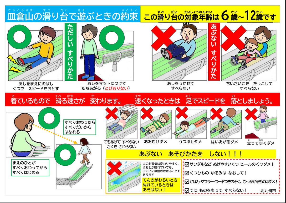 sarakuracable's tweet image. 2025年6月3日から利用停止していた皿倉山山頂のロングスライダーですが、利用再開しました😆
◯利用時間、10:00〜18:00
◯利用可能年齢、6〜12歳
*詳細は、北九州市のホームページをご確認ください🙏
city.kitakyushu.lg.jp/contents/04800…
#皿倉山
#ロングスライダー