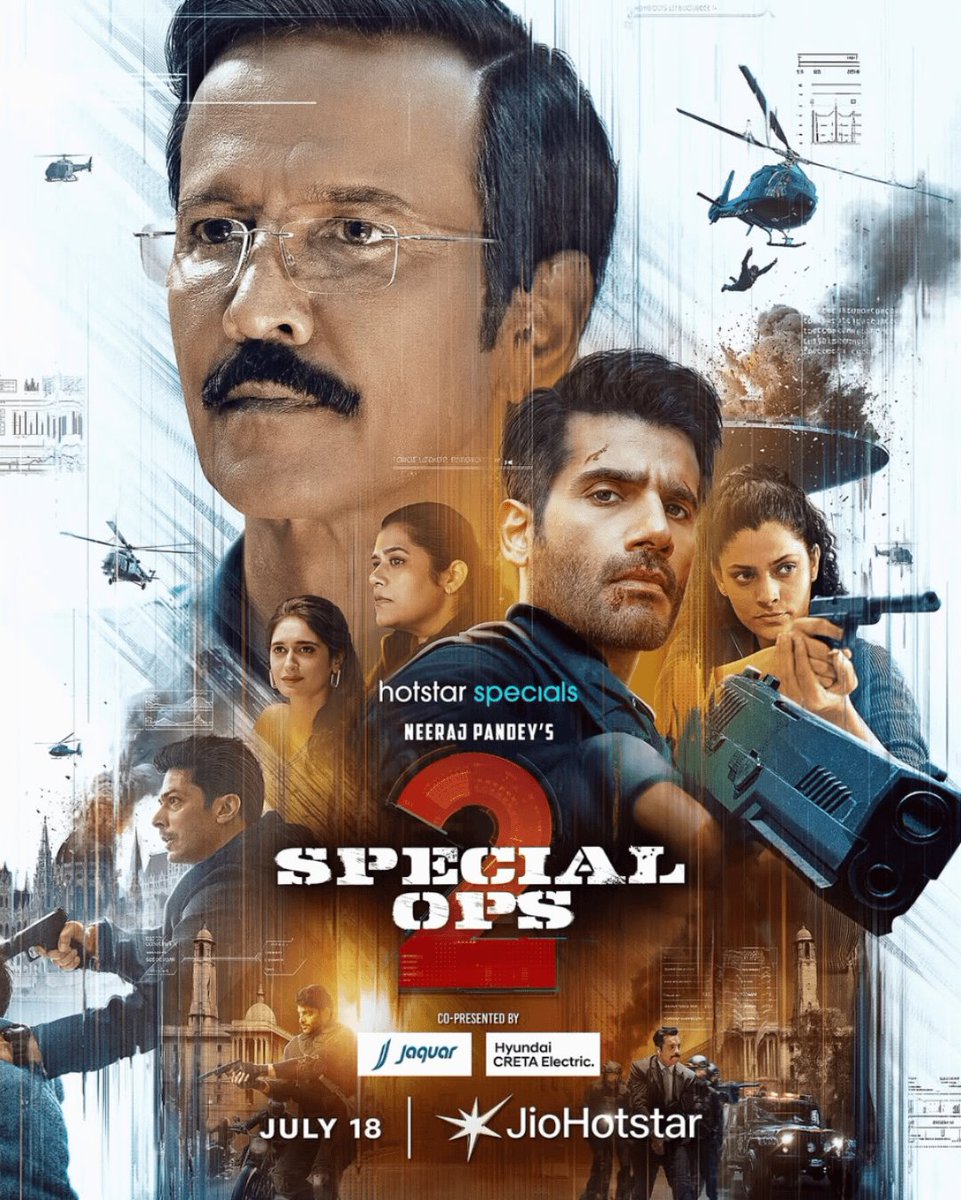 #SpecialOps2 lives up to the expectations. <a href="/kaykaymenon02/">KayKay Menon🇮🇳</a>
Himmat Singh (with shades of Brigadier Pratap) delivers a masterclass in intensity &amp; finesse.  <a href="/neerajpofficial/">Neeraj Pandey</a> does well. Plot is perfectly contemporary with echoes of 'Bharat', AI and current world updates. Does not even