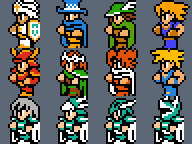 Willibab89's tweet image. Some examples from my SV generator #8bit #pixelart #wip #characters