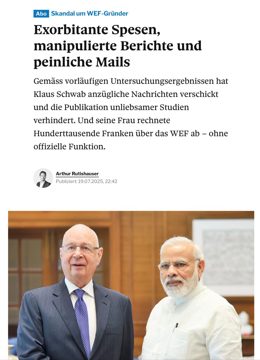 salegen's tweet image. Der Artikel liest sich wie eine Anleitung zur Zerstörung des eigenen Lebenswerks. Das #WEF wollte die Welt retten, aber in Wahrheit ging es nur um Schwabs Eitelkeiten und sein Portemonnaie. Können wir jetzt Ende Januar in Davos wieder in Ruhe Skifahren?