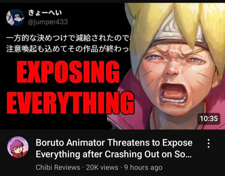 Markxilvq's tweet image. He does this and wonder why boruto fans attack him