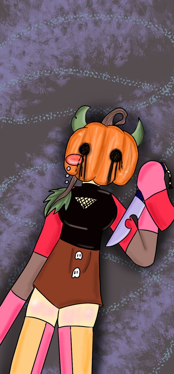 sleepysockz002's tweet photo. Pumpkin girly kinda old did it for a random challenge or something. #art #drawing #digitaldrawing #digitalart #amateurartist #pumpkinhead https://t.co/He16jNFZJI