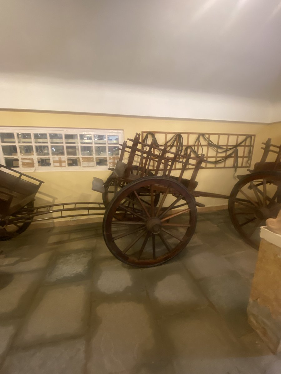A private museum of carts and carriages , #GoaChitra. This cart from Bengal used to transport indigo during the colonial period.