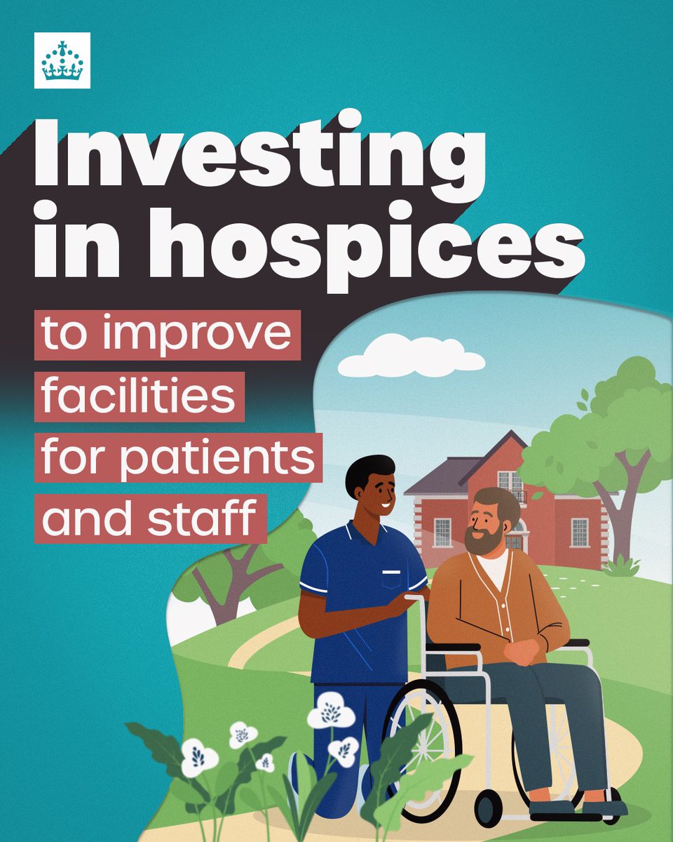 DHSCgovuk's tweet image. Hospices support patients and families through their hardest moments.
We're investing another £75 million into hospice care through @hospiceuk, to fund:
🏡 building and upgrading facilities
🖥️ upgrading tech
🛏️ buying essential equipment
Find out more:
gov.uk/government/new…