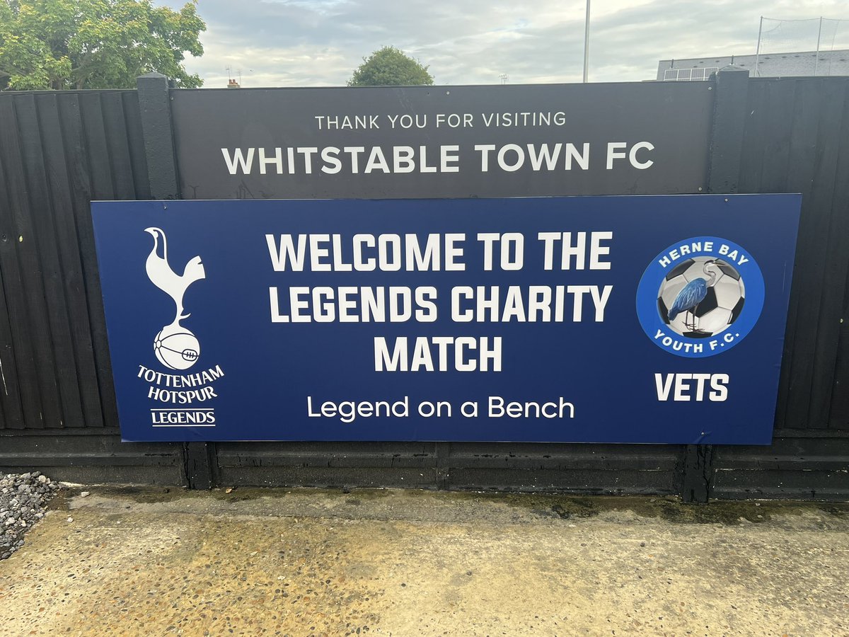 Chris Howdon (@howdonc) on Twitter photo Today is the day Spurs Legends V Herne Bay Youth Veterans is Today 1400 kick off at Whitstable town football club Come on down and have fun food and football whilst supporting Micky Hazards mental health charity Legend on the bench Tickets available on the gate See you there Today is the day Spurs Legends V Herne Bay Youth Veterans is Today 1400 kick off at Whitstable town football club Come on down and have fun food and football whilst supporting Micky Hazards mental health charity Legend on the bench Tickets available on the gate See you there