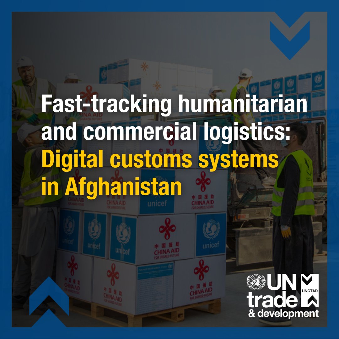 UNCTAD's tweet image. Fast-tracking humanitarian & commercial logistics: Digital customs systems in Afghanistan 🇦🇫
Customs modernization supported by @UNCTADASYCUDA accelerates progress in boosting economic connectivity and commercial vitality for the landlocked nation.
▶️ ow.ly/Wou150VLhsL