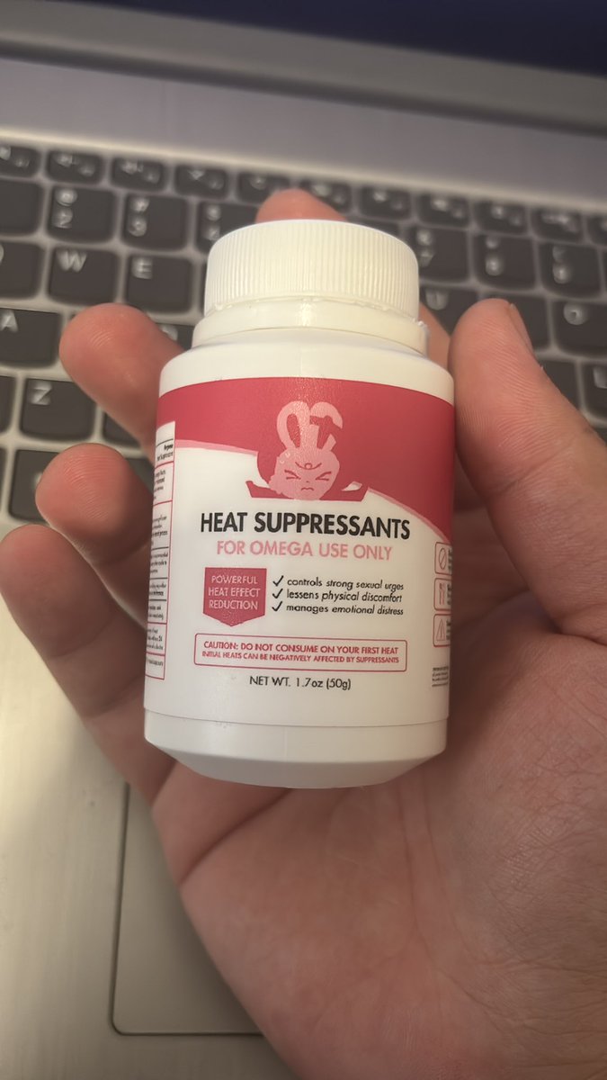My dad saw this and he asked me “Why do you have heat suppressants?” I don’t know how to explain this whole universe that exists in fiction to him or why I have this in the first place 😭