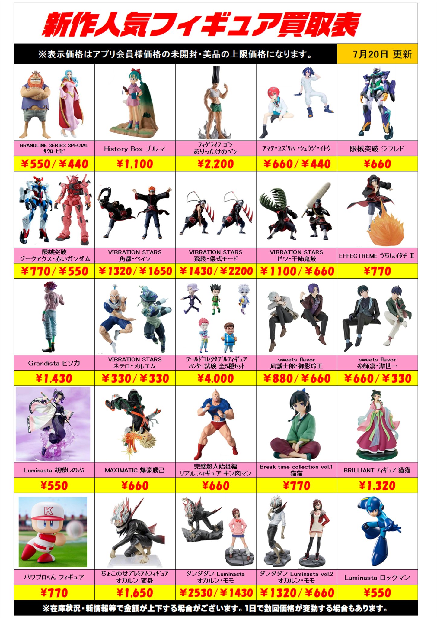 64体　プライズフィギュア　まとめ売り 千葉鑑定団船橋店 on X: 