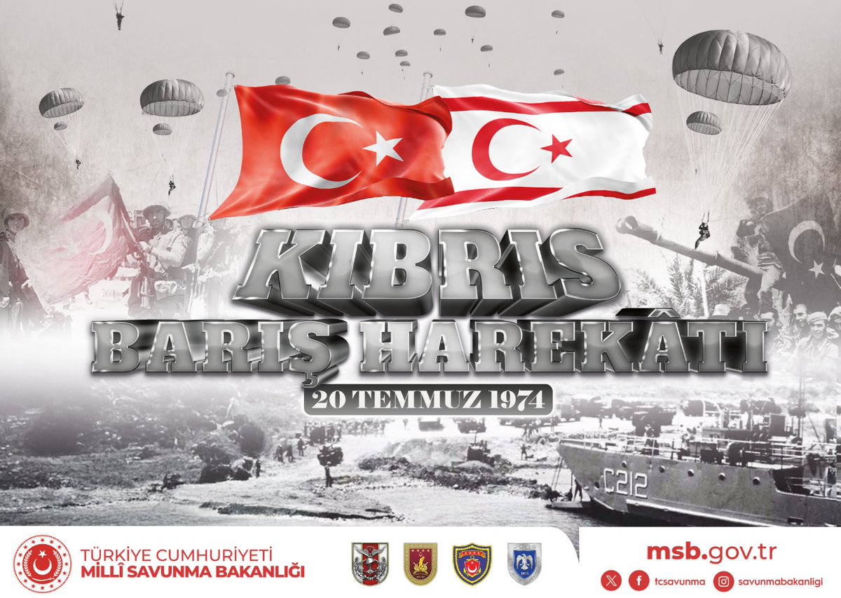 Uçtuk Kıbrıs semalarında, ✈️
Toprağın sesi susmasın diye,
Ada’da barışa yol açılsın diye,
Türk’ün vicdanı, mazluma yoldaş olsun diye! 🇹🇷

Mutlu Barış Harekâtı’nın 51’inci yılı kutlu olsun!

Kıbrıs Türkü’nün yok sayıldığı, varlığının tehdit edildiği bir dönemde; zulmün karşısında