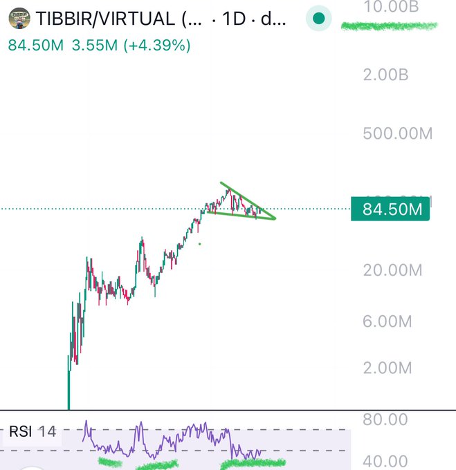 مخطط سعر TIBBIR يظهر حركة صعودية محتملة مع بناء RSI