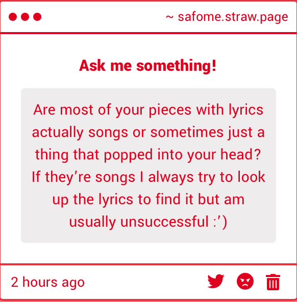 safomeART's tweet image. They’re mostly lyrics or song titles, I’d be happy to provide the songs for any specific pieces