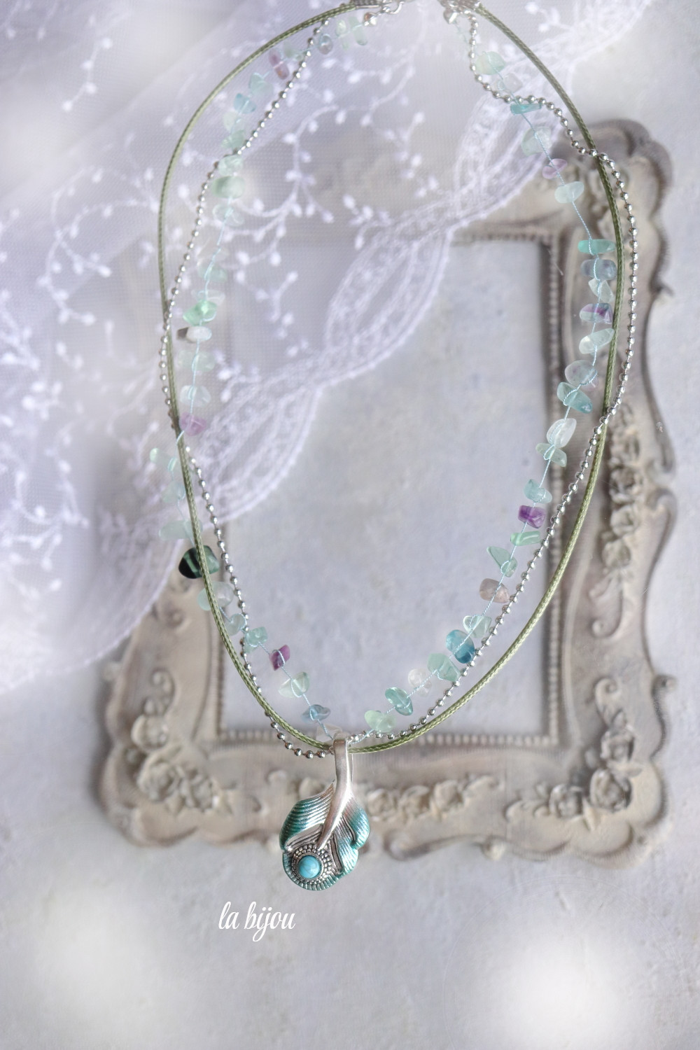 あでぃ様♡専用です♡新作 フローライト 羽根ブレス la bijou on X: 