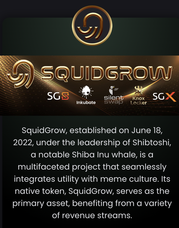 Dutch_Squid's tweet photo. Watching what @Shibtoshi_SG is building with @Squid_Grow has been wild. From #SHIB whale to full-on DeFi builder  this isn’t just hype. He’s dropped real products: @silentswap, @KnoxLocker, @InkubateNft @SGSswap... and he’s just getting started.

Not financial advice, but I’m bullish as hell. 🌊🚀