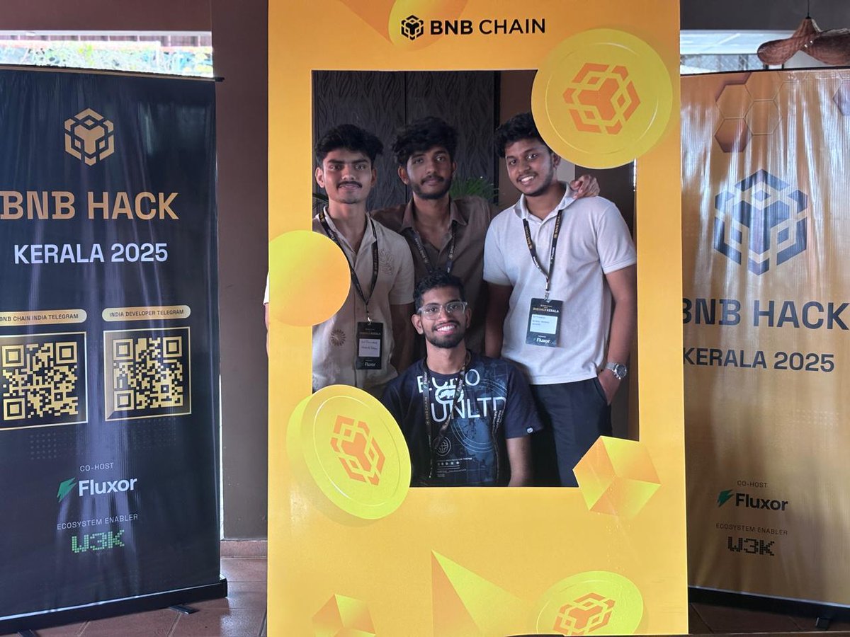 allenpj_'s tweet photo. Framed some memories during our BNB Hackathon Kerala.Smiles now, errors later 😅
Hackathons hit different when the team’s tight.
From booth clicks to bug fixes, we’re all in 💻🔥
