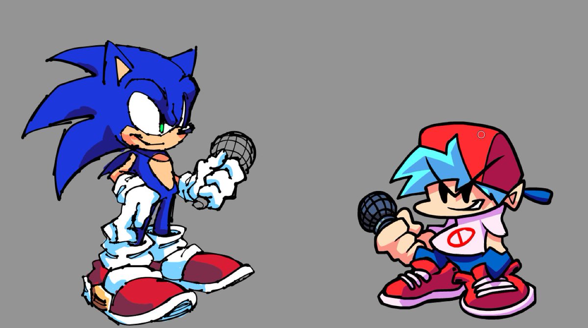 Isaacshouse2's tweet image. Sonic doodle i dunno how to do the fnf style
