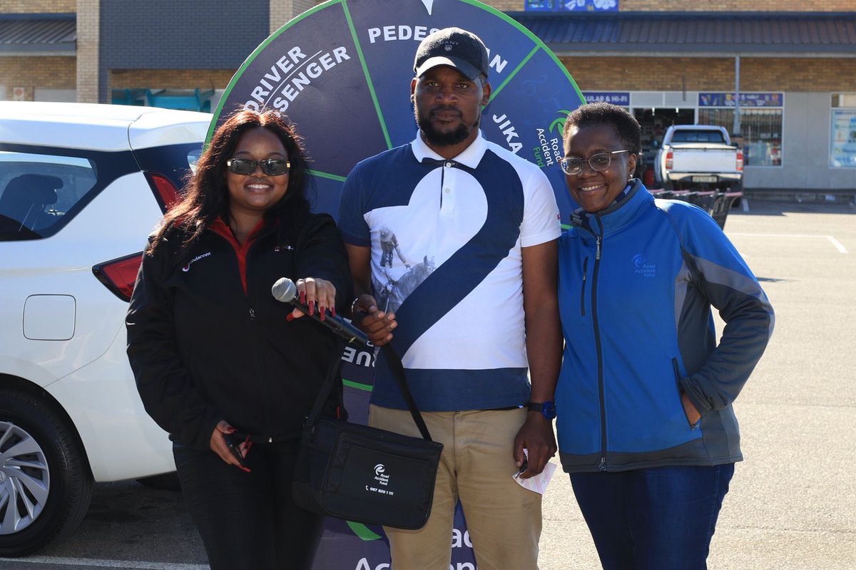 RAF_SA's tweet image. Yesterday, 19 July 2025, the RAF was at Ziyabuya Shopping Complex in PE as part of our road safety partnership with @NkqubelaFM where we shared vital road safety messaging through our interactive spin the wheel game. We assisted with RAF claim related queries.