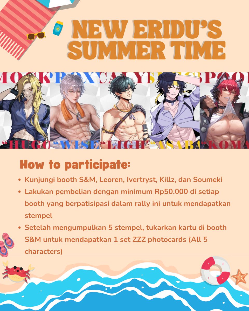 Shoucchi96's tweet image. WE HAVE COOL FREEBIES FOR HOYOFEST ID VISITORS!!
How to claim these hotties? Simply join our stamp rally to get 5 foiled cards set!
Artists : @ivertryst @SR_Soumeki @LeorenArt @Shoucchi96 @k_illzz
#hoyofestid #HoYoFEST2025catalog #HoYoFEST2025artistalley #Hoyofest2025