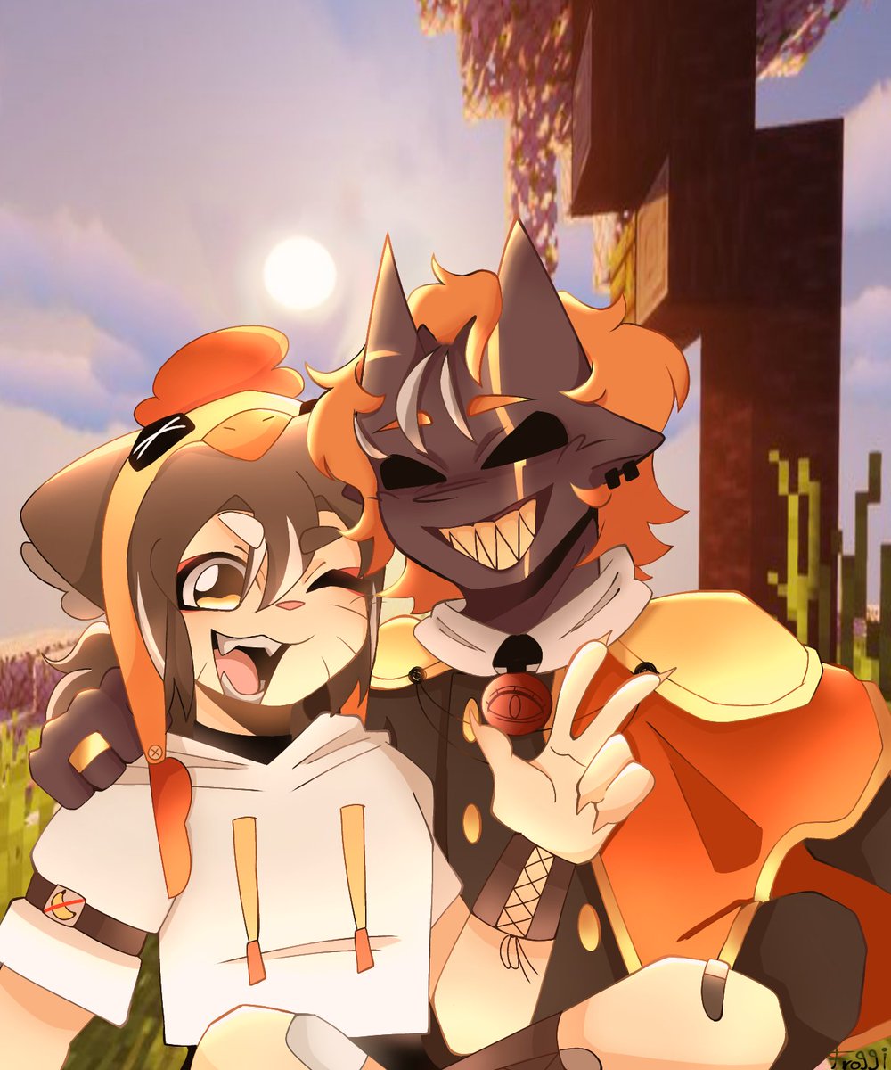 Dibujito de MsCap y MsMagma/no ship(o si nose)espero y les guste me tarde como tres días en hacerlo xd #TheMagmaBoiFanart #CapitanGatoFanArt #MinecraftSaga