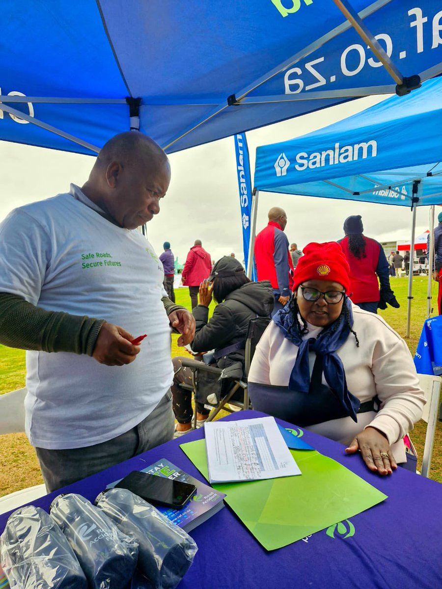 RAF_SA's tweet image. #Teamrafzin KZN are attending the Santaco KZN Sports day at Ugu Sports Arena in Port Shepstone this weekend. We are spreading road safety awareness as well as RAF products and benefits information.
#ICare²
