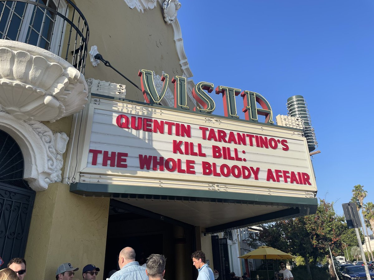 ReelJeffEwing's tweet image. Saw KILL BILL: THE WHOLE BLOODY AFFAIR at the @vistahollywood.
I never thought I’d be able to see it, it was genuinely incredible.