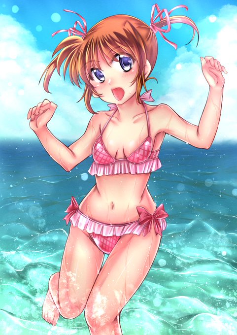 なのはさんの水着イラストを描きました。
※一応(?)センシティブ設定にしてます。 