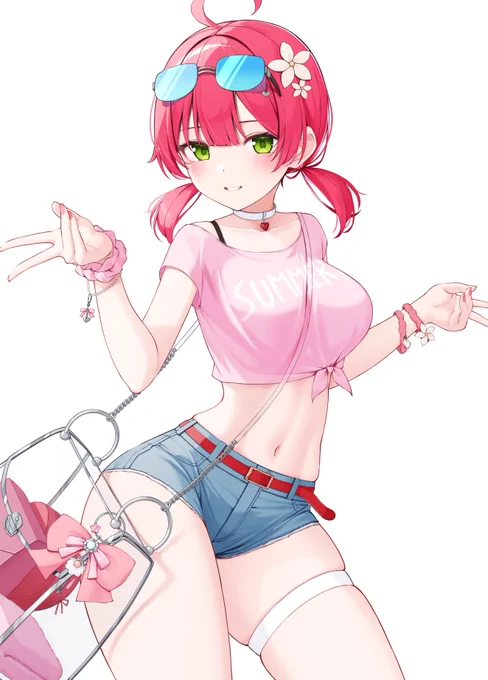 ホロナツのみこち…。 いいよねぇ…特に太もも!! アクスタ作るよ(●'ω`●) #miko_Art