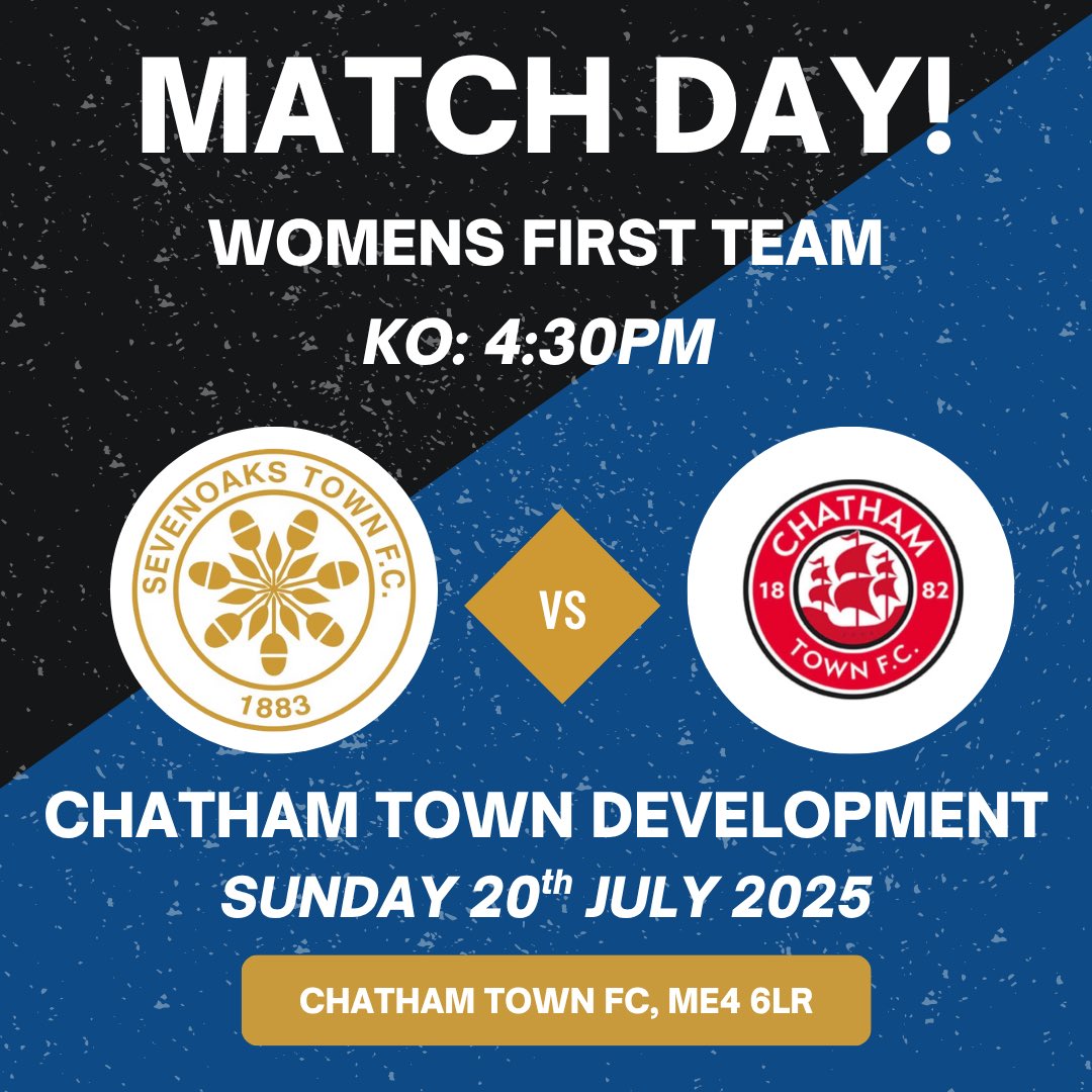 STFCWomen's tweet image. MATCH DAY! ⚽️
We go into our third preseason friendly against Chatham Town Development today!
Come & support the ladies as we look to continue building for the 2025/26 season!💙
@SevenoaksTownFC 🆚 @ChathamTownWFC
⏰ 4:30PM
📍Chatham Town FC, ME4 6LR
@WestKentSport