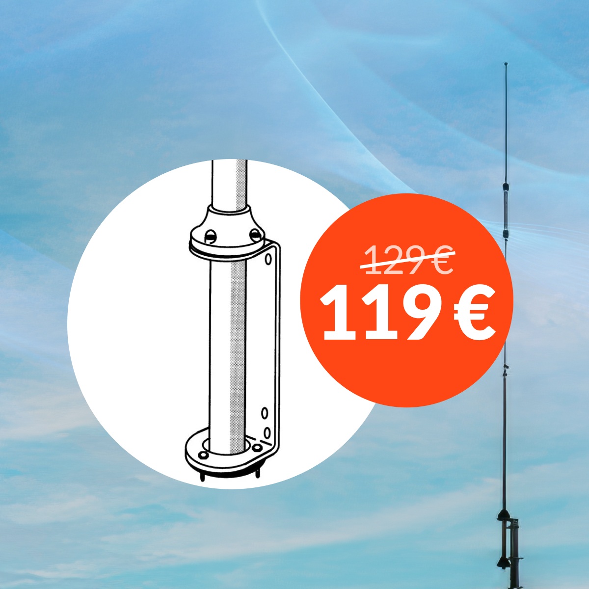 😮 WiMo GP-3 Vertikalantenne in kleiner Anzahl stark reduziert 💸   

Aufgrund des neuesten Reviews von Torsten, DA6TW bieten wir dir eine limitierte Anzahl der 3-Band Vertikalantenne zu einem besonders attraktiven Rabattpreis an 😬! Nutze jetzt die Gelegenheit und sicher dir