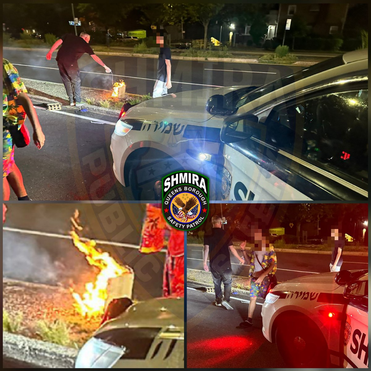 🔥 FIRE CAUSED BY FIREWORKS QUICKLY EXTINGUISHED BY QUEENS SHMIRA 🔥

At approximately 2:30 a.m., while on patrol, Queens Shmira members observed an active fire burning on the median at Main Street and 72nd Drive. The fire, caused by fireworks, was quickly extinguished by our