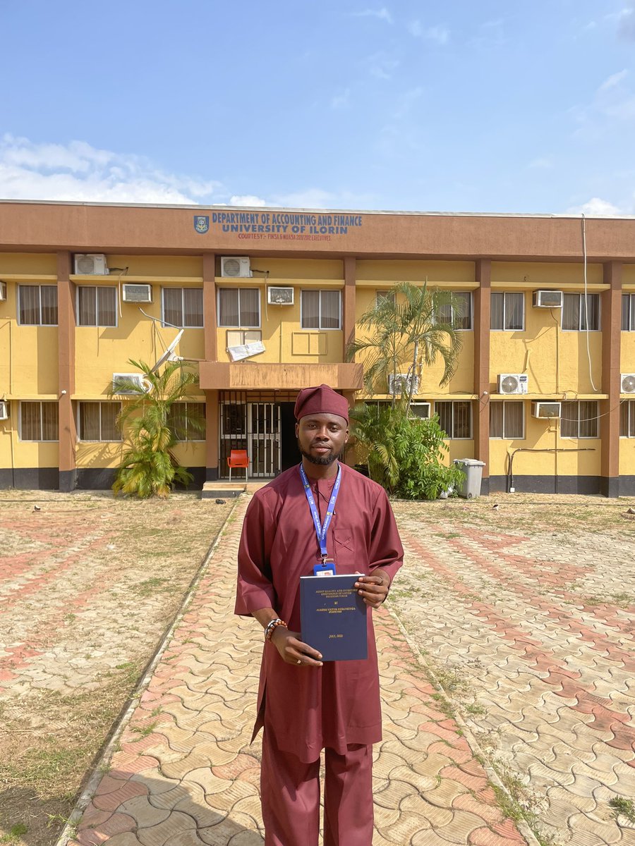 VICTEG1's tweet image. I handed over power as President of Students’ Union @UilStudentUnion on Friday and few minutes later I was at my department to sign and submit my final project work in partial fulfillment of the requirement for the award of Bachelor of Science.
E shock you say President Dey do…