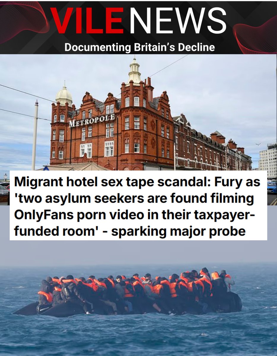 Sex Pest Migrants Filming Only Fans Porn Videos In Taxpayer Funded Metropole Hotel in Blackpool!

It is understood he had a tripod set up at the end of the bed and there were sex toys littered around the room.

According to The Sun's report, the man who was allegedly caught