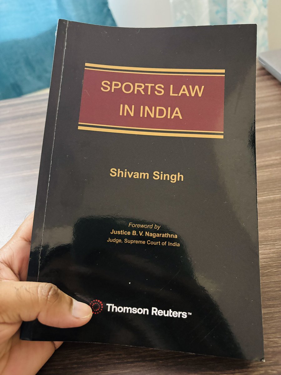 aor_rpsingh's tweet image. A great read and a comprehensive textbook by @_SinghShivam on Sports Law. Thank you for writing the maiden edition and putting strenuous efforts in bringing out this book. Strongly recommended for every legal practitioners.